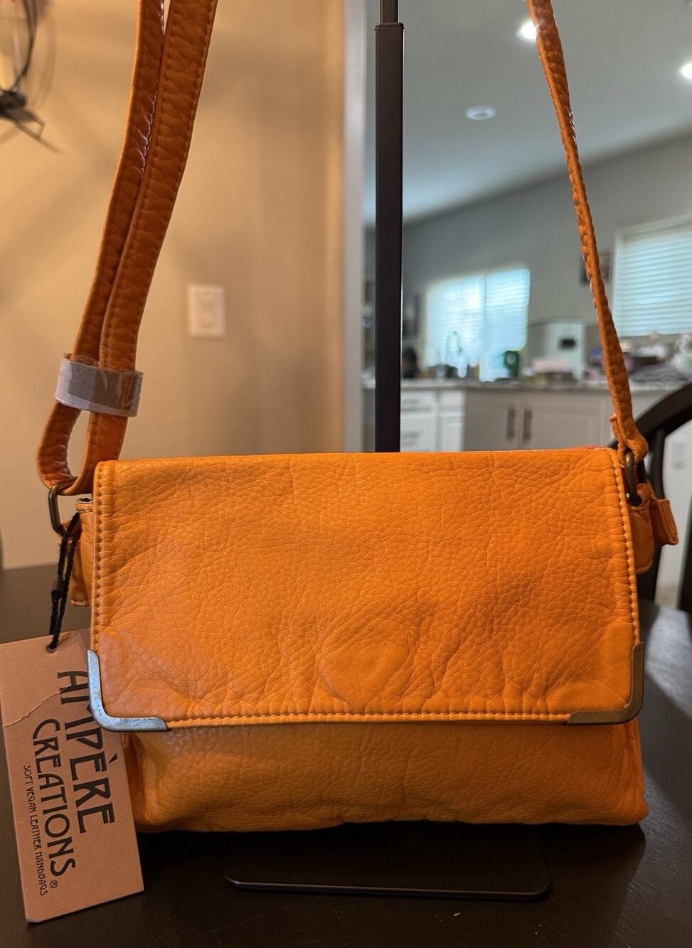 NWT Ampere Creations Paige Slouchy Crossbody Bag In Mustard Yellow